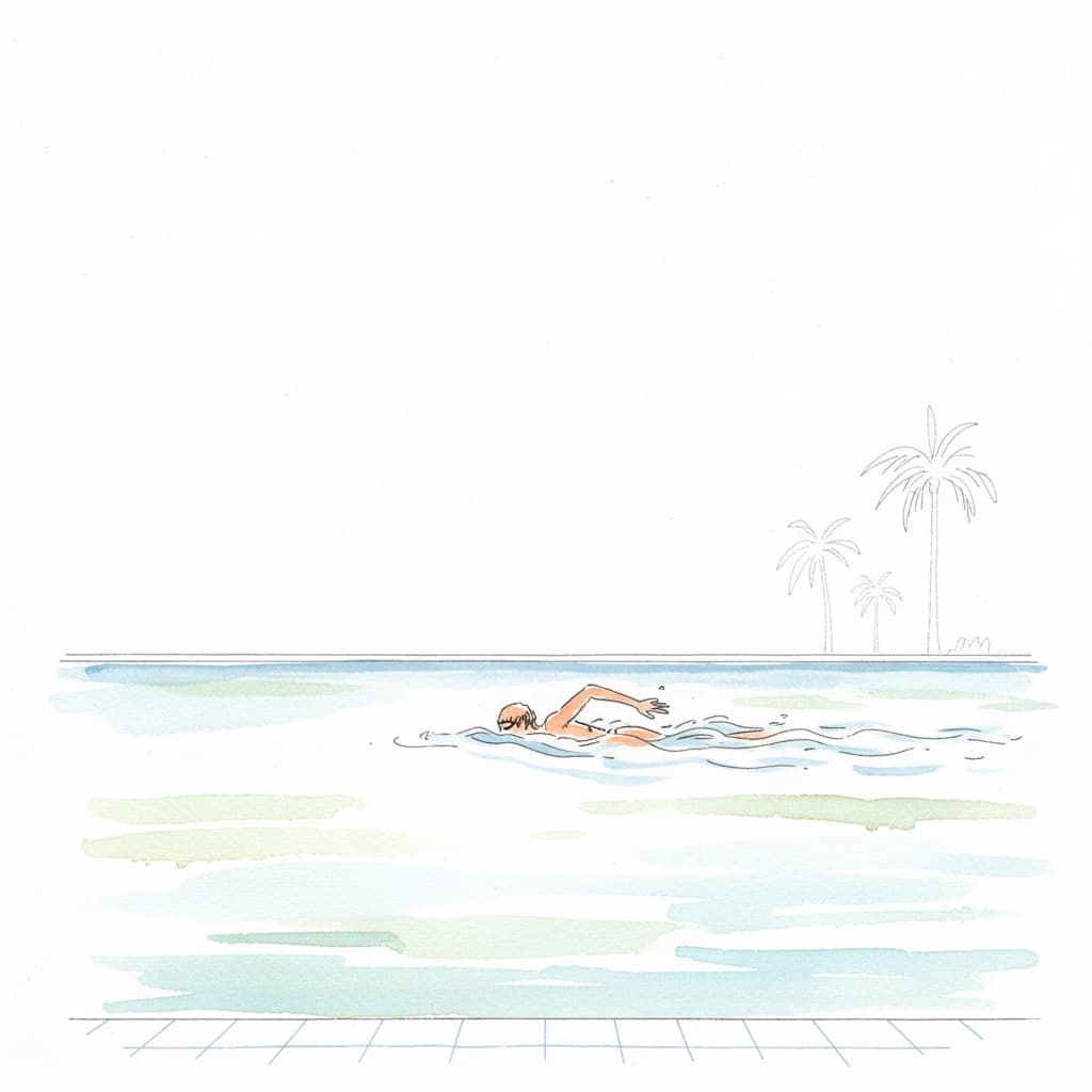 Une monitrice enseignant la natation à un enfant dans une piscine